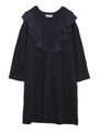 RUFFLE DRESS/ネイビー