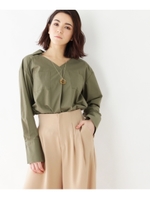 【洗える】Wポケットスキッパーシャツ/ホワイト(001)