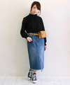 アシンメトリーデニムスカート