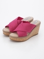 クロスウェッジサンダル/PINK