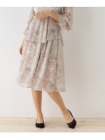 シアーフラワースカート/ピンク系(070)