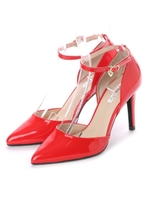 セパレートアンクルストラップパンプス/レッドエナメル