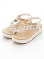 ビジューサンダル/WHITE