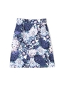 ビッグフラワージャガードプリントタイトスカート/ネイビー(120)