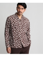 ボーラージラフオープンカラーシャツ/ブラウン(142)