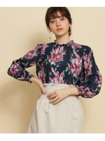 ラベンダーブーケシャツ/ネイビー(193)