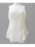 【Settimissimo】カルゼサイドレースアップトップス/オフホワイト(002)