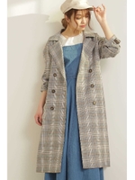 グレンチェックトレンチコート/ベージュグレンチェック1(041)