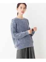 デニムライクピグメントニット/ブルー(092)