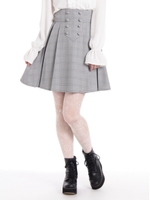 フロント釦チェックSK/ブラック