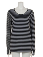 ボーダースタッズロンT/ホワイト