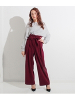 【Settimissimo】サンディングピーチオリガミタックワイドパンツ/ワイン(026)