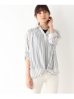 裾クロススキッパーシャツ+タンクトップ/ライトブルー(091)