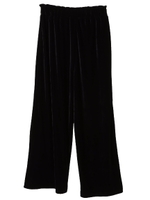 ・ベロアワイドパンツ/ブラック