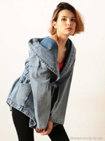 ケミカルデニムジャケット/ブルー