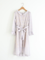 フェミチェックワンピース/ラベンダー柄