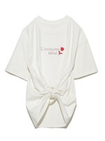 プリントTシャツ/WHTxRED