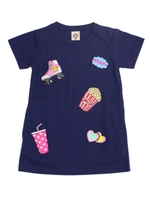 【ANAP KIDS】ワッペンTシャツワンピース/ネイビー(018)