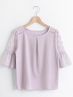 レースフレアスリーブトップス/ラベンダー