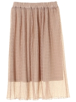 ・ドットプリーツスカート/ベージュ