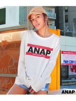 【ANAP】『ANAP』ロゴロンTEE/ホワイト(001)