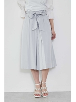 ◆フロントタックワイドパンツ/ライトグレー(020)