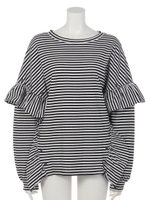 フリルトップス/ボーダー