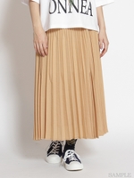 ボイルワッシャープリーツスカート/ベージュ