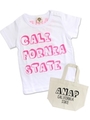 【ANAP KIDS】ランチBAG付ネオンメッセージTシャツ/ホワイト(001)