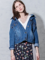 抜き衿Gジャン/ブルー