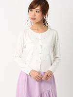 星柄カーディガン/シロ