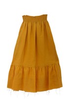 2way linen skirt/yellow