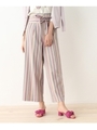コルセットベルト付きストライプパンツ/ライトパープル(381)