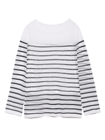 シースルーボーダーニット/WHT