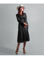 シフォンドットフレアーワンピース/ブラック(027)