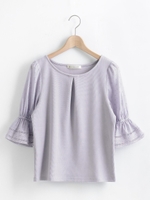 ドットスリーブトップス/ラベンダー