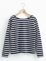 バックVボーダープルオーバー/ネイビー柄