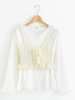 ビスチェ＆レーストップスセット/アイボリー