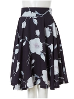 フラワーフレアスカート/サックス