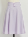 ベルト付サマーカラーフレアスカート/ラベンダー