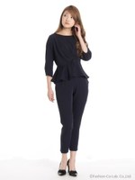 ペプラムセットアップ/ネイビー