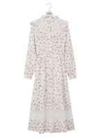 レースヨークフリルワンピ/ホワイト