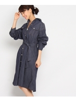 ワイドシルエットシャツワンピース/ネイビー(093)