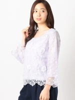 立体レーストップス/ラベンダー