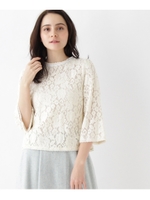 Supreme.La.La. レースくるみボタンブラウス/オフホワイト(003)