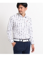 トロピカルプリントポロシャツ/ホワイト(901)