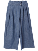 ・ラップワイドデニムパンツ/ライトインディゴ