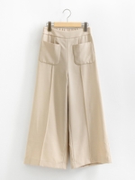 リネンライクポケットワイドパンツ/ベージュ