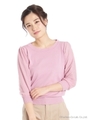 R/N袖レースニット7分袖PO/ピンク
