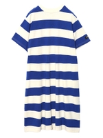 WIDE STRIPE DRESS/ブルー